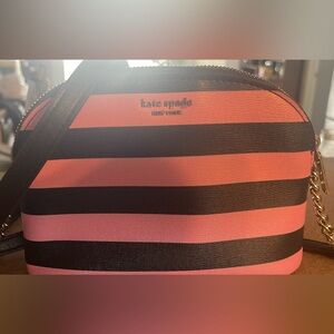 Kate Spade Green and Pink Striped Crossbody Bag